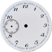 [Fitbitey] 1pcs 37mm White Enamel dial Double Number Thickness is 0.4mm Second Hand is at 9 o 'Clock Suitable for ST3600 or ETA6497 Movements