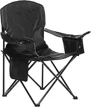 Amazon Basics Camping Chair, X-Large, Padded, Black