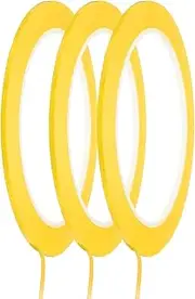 uxcell Whiteboard Tape 2mm Self Adhesive Graphic Chart Line Tape 66 Meters Grid Marking Stickers for Pinstripe Dry Erase Board Scrapbooking DIY Art Crafts, Dark Yellow, Pack of 3
