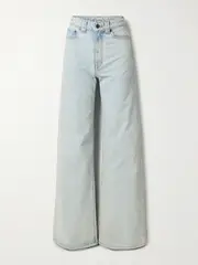 [KHAITE] KHAITE - Dane High-rise Wide-leg Jeans - Light denim - 24 24 Blue