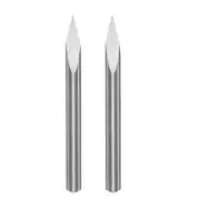 3.175mm Shank 0.2mm Tip 30 Degree Carbide 3 Flutes Wood Engraving CNC Bit 2pcs