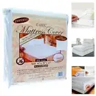 2 Full Size Fabric Zippered Mattress Cover Waterproof Bug Dust Mite Protector