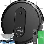 Vactidy T7 Robot Vacuum Cleaner, 2 in 1 Robot Vacuum Cleaner, 120 min Autonomy, App/Alexa/Siri/IFTTT Control, Thin and Silent, Ideal for Pet Hair, Hair, Dust etc