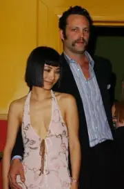 Bai Ling & Vince Vaughn at Playstation 2 Hosts the Movieline Young- Old Photo