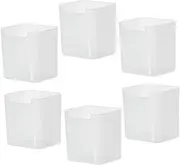 UTHCLO 6pcs Refrigerator Side Storage Box Transparent Crisper Case for Sauce Pantry and Kitchen Organization Vertical Food Storage for Tidy Fridge and Cabinets