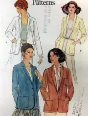 * 7074 Vintage Vogue Misses Jackets Pattern sz 14 UNCUT