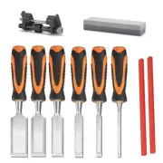 10pcs Wood Chisel Set, Chisel Sharpening Kit, Chisel Sharpener, Carpenter Too...