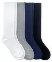Jefferies Socks Girls Bamboo School Uniform Rib Pattern Dress Knee High Sock 4PK