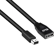 Club 3D CAC-1121 Mini DisplayPort to DisplayPort Bi-Directional 1.4/Hbr3 M/F Cable DP 1.4 8K 60Hz 1m- 3.28ft