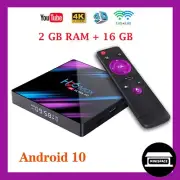 Eu Plug SMART TV BOX H96 MAX 2+16 GB ANDROID10 WIFI 4K Media player SET TOP BOX