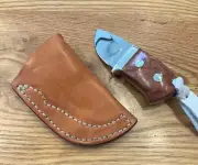 Loveless Drop Hunter Miniature Handmade Custom Mini Knife w/ Sheath & Stand