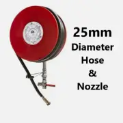 Fixed Fire Hose Reel 36M x 25mm Hose and Nozzle