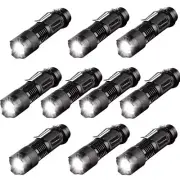 10 Pack Mini Flashlights Small LED Flashlight 300 Lumen Portable Tactical Zoo...