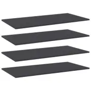 4pcs Bookshelf Boards 80x30cm Grey Replacement Shelves Bookcase Shelf Panel Set