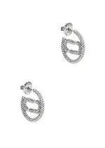 Marc Jacobs J Marc Crystal-embellished Hoop Earrings - Silver ONE SIZE