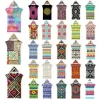 Geometric Adult Changing Robe Towel Beach Bath Hooded Quick Dry Poncho Bathrobe
