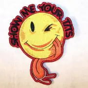 SHOW ME YOUR TITS EMBROIDERED PATCH P538 iron on sew biker JACKET patches NEW