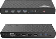 Diamond Multimedia USB 3.0,USB-C, Thunderbolt 3.Universal Laptop Docking Station, Dual 4K@60Hz,Single 5K@60Hz.Dual 4KHDMI and DisplayPort,(6 USB 3.0,Gigabit Ethernet&Audio)for Windows and Mac. DS6950.