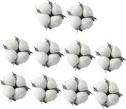 Hohopeti 10pcs Christmas Tree Decorations Christmas Cotton Ball Ornaments DIY Hanging Props Outdoor Indoor Decorations