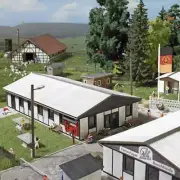 Busch 1392 HO/OO Gauge Warehouse/Workshop Building Kit