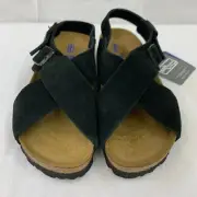 Birkenstock New w/ Box Tulum Black Suede Soft Footbed Regular Select Size