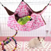 Pink Rabbit Double Layer Interlayer Warm Hammock Hanging Bed House Sleeping