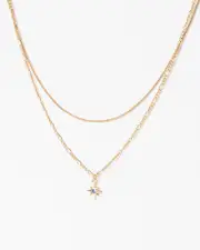 Blue Starlight Fine Chain Necklace