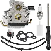 506450501 Carburetor with Tune up Kit for Husqvarna 440 435 435E 440E 135 135E 140 140E Jonsered CS2240 CS2240S Chainsaw Replace Zama C1T-EL41A C1T-EL41 Carb