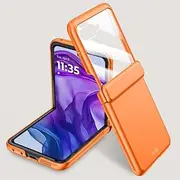 Phone Flip Case Compatible with Motorola Moto Razr 50 Case with Front Screen Protector, Ultra-Thin Lightweight Case with Full Cover Hinge Protection Case Compatible with Motorola Razr 50 Phone Protect