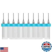 FOCMKEAS 10Pcs PCB Drill Bits Set, 1/8" Shank 0.7mm Micro Twist Bit Spiral Fl