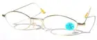 NWT Vintage 90's Mini Oval Metal Reading Glasses +1.75 (S.Gold)