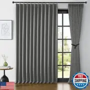 KEQIAOSUOCAI Pinch Pleat Patio Sliding Glass Door Curtains for Living Room, T