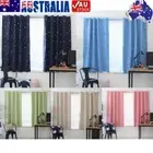 Full Blackout Shading Stars Bedroom Balcony Curtains Hookd Grommet Purdah