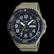 Casio MRW210H-5AV, Men's Khaki Resin Band, Oversized, 100 Meter, Day/Date, NEW