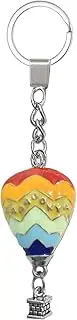 [GkgWuxf] Hot Air Balloon Charm Pendant | Stainless Steel Keychain Pendant Hot Air Balloon Bag Pendant | Colorful Turkey Key Chain Keychain Charm for Travel & Birthday