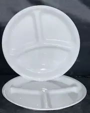 Corelle Winter Frost White Vitrelle Divided Grill Plates Set of 2 New 8 1/2”