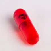 1000 x Empty Gelatin Capsules Size 1 Joined - Red Super caps