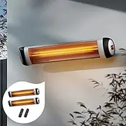 3000W Outdoor Heater Adjustable Angle Radiant Heater for Indoor and Outdoor Electric Heater with Remote Control and 3-Level Heat Setting 2pcs 15A/250V