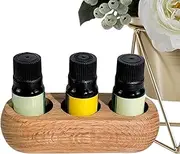 Gel Nail Polish Holder, Perfume Display Stand, Compact Multi-Slot Storage Rack, Wooden Shelf Organizer for Lipstick, Nail Polish Bottles, and Vanity Tabletop at Home or Salon