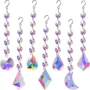 7 Piece Sun Catcher Crystal Craft Set, DIY Rainbow Maker Wind Chime for Window Decoration and Garden Decoration, Suncatcher Light Catcher Hanging Decoration for Home, Office, Garden