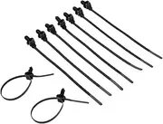 Mtsooning Car Mount Wire Tie, 30PCS Black Nylon Push Mount Wrap Straps, 7.28inch Zip Fastener Cable Clips for Sorting Out Cable and Wire Clearly, Household Construction Electronic Auto Industry