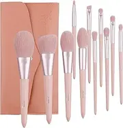 Makeup Brush Set (11 Pieces) - Includes Foundation, Powder, Concealers, Highlighter, Contour, Eye Shadows & Blush Makeup Brushes - Face & Eye Make Up Brushes with Synthetic Bristles