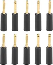 Banana Jack Connector, 4mm 7 Pin Banana Panel Terminal, Banana Plug Solderless Speaker Cable Connector for Audio Video Receivers Amplifier Home Theater (Black)