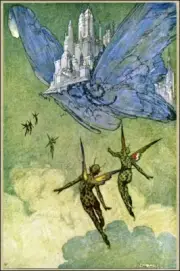 Flying Islands [fantasy] : Franklin Booth : 1913 : Archival Quality Art Print