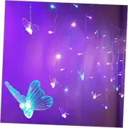 Butterfly Fairy Lights for Bedroom Curtain Lights Twinkle Pastel Cute String