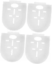 HAMPPLIES Monitor Mounting Bracket Wall Shelf 4 Pack Adhesive Mount for Security Cameras White Universal Mount for Electronics