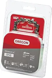 Oregon R56 AdvanceCut Chainsaw Chain for 16-Inch Bar -56 Drive Links – Low-Kickback Chain fits Greenworks, Makita, EGO, DeWalt and More