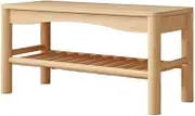 Shoe Bench Solid Wood Shoe Changing Bench Household Door Shoe Rack Can Sit On The Shoe Bench to Enter The Door Shoe Cabinet Shower Stool for Inside Shower(B)