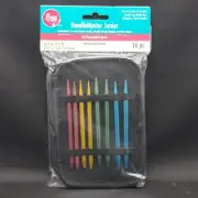 BOYE 16 Pc Needle Master Junior Knitting Set w/Case US 7 8 9 10 Cables Key Grip