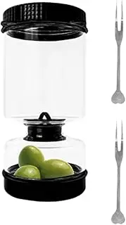 Mason Jar with Strainer, Mason Jar with Strainer, Glass Mason Jar with Strainer, Leak-Proof, Hourglass Pickle Juice Separator, Pickle Holder, Temperature Resistant, for Cucumber Slices, Dishwasher
